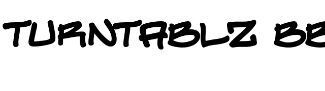 Turntablz BB Bold font preview