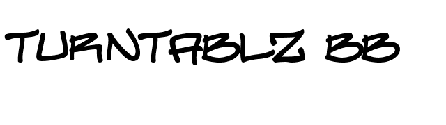 Turntablz BB font preview