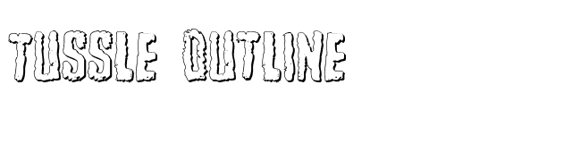Tussle Outline font preview