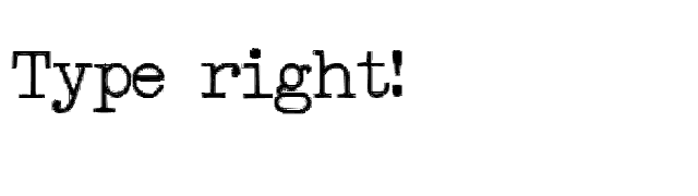 Type right! font preview