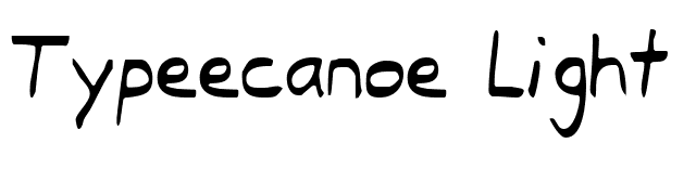 Typeecanoe Light font preview