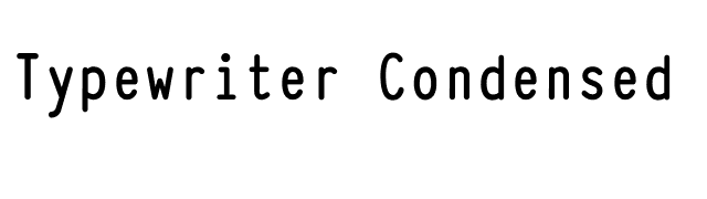 Typewriter Condensed Bold font preview