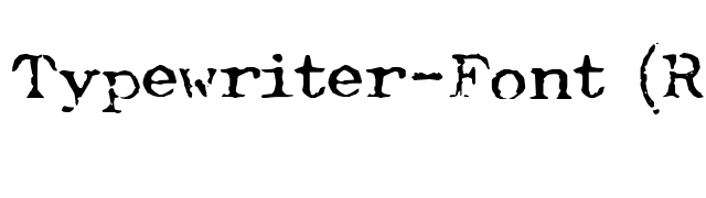 Typewriter-Font (Royal 200) font preview