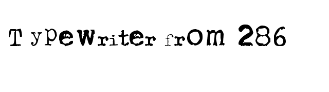 Typewriter from 286 font preview