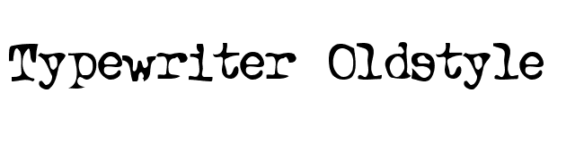 Typewriter Oldstyle font preview