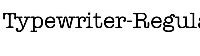 Typewriter-Regular font preview