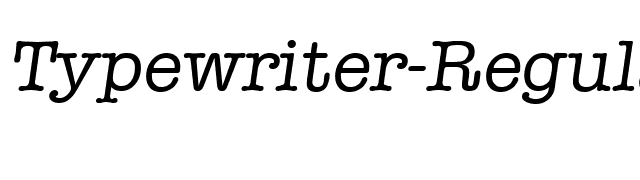 Typewriter-RegularIta font preview