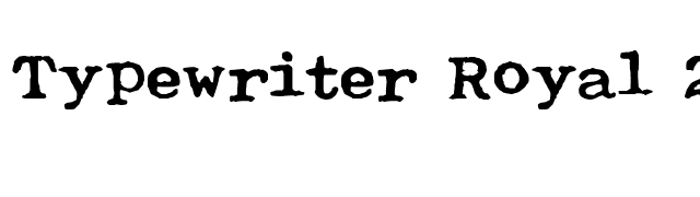 Typewriter Royal 200 font preview
