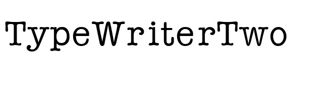 TypeWriterTwo font preview