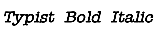Typist Bold Italic font preview