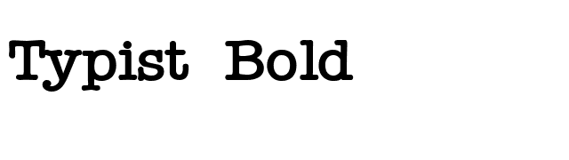 Typist Bold font preview