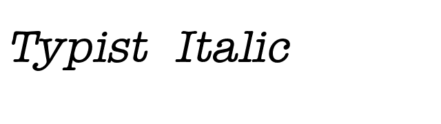 Typist Italic font preview