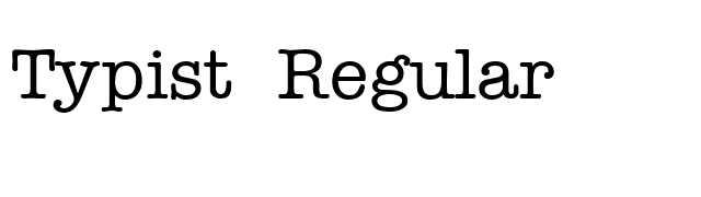 Typist Regular font preview