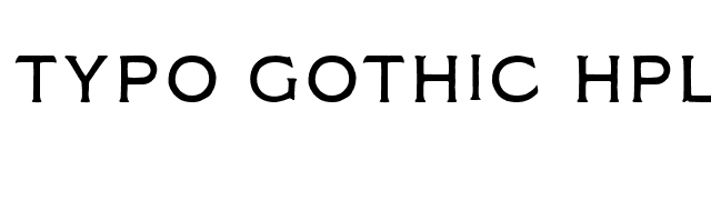 Typo Gothic HPLHS font preview