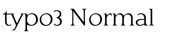 typo3 Normal font preview