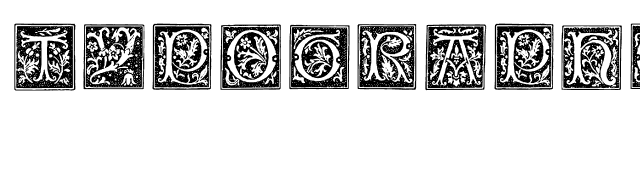 Typographer Woodcut Initials One font preview