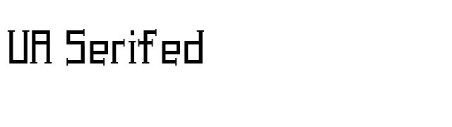 UA Serifed font preview