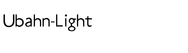 Ubahn-Light font preview