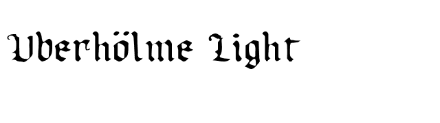 Uberhölme Light font preview