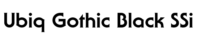 Ubiq Gothic Black SSi Extra Bold font preview