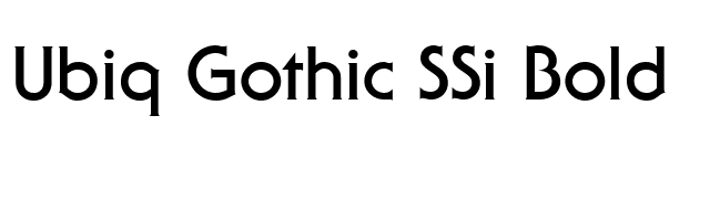 Ubiq Gothic SSi Bold font preview