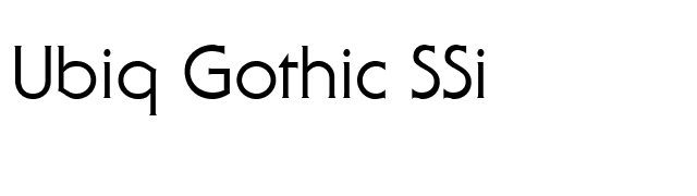 Ubiq Gothic SSi font preview