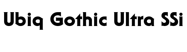 Ubiq Gothic Ultra SSi Ultra Black font preview