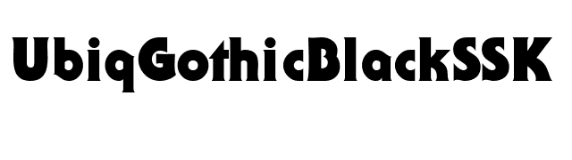 UbiqGothicBlackSSK Bold font preview