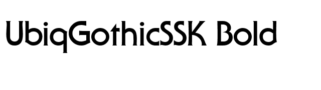 UbiqGothicSSK Bold font preview