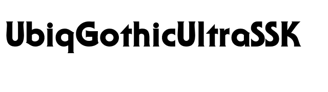 UbiqGothicUltraSSK font preview