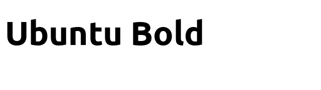 Ubuntu Bold font preview