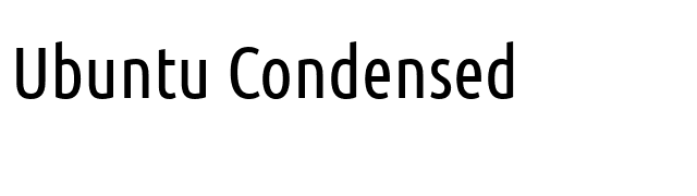 Ubuntu Condensed font preview