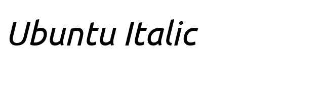 Ubuntu Italic font preview