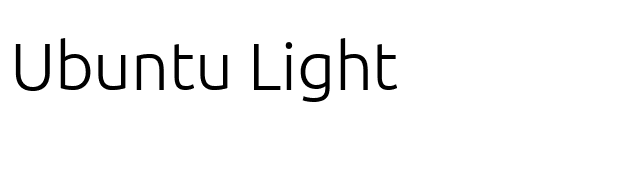 Ubuntu Light font preview