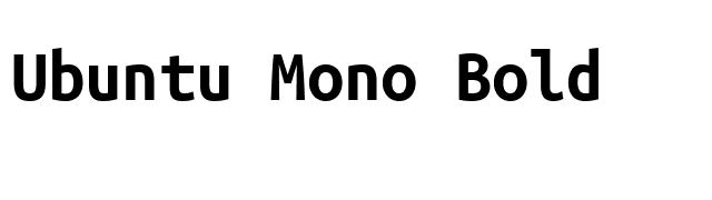 Ubuntu Mono Bold font preview