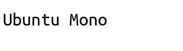 Ubuntu Mono font preview