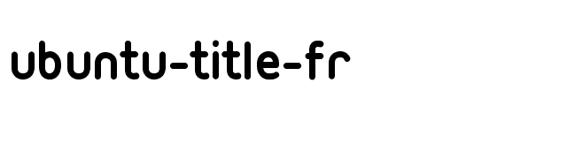 Ubuntu-Title-fr font preview