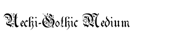 Uechi-Gothic Medium font preview