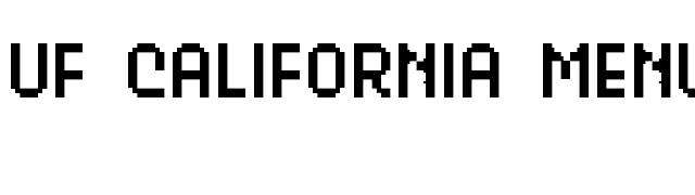 UF California Menu font preview