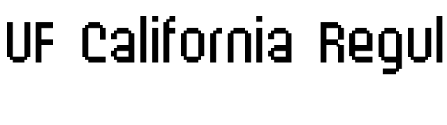 UF California Regular font preview
