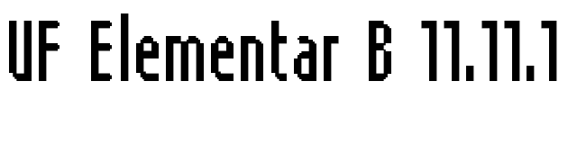 UF Elementar B 11.11.1 a font preview