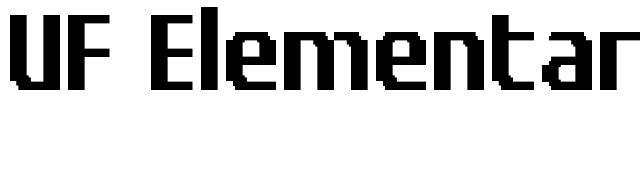 UF Elementar Basica 13.21.2 a font preview