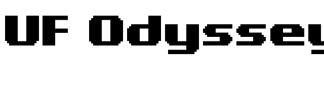 UF Odyssey Black font preview
