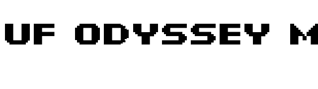 UF Odyssey Menu Bold font preview