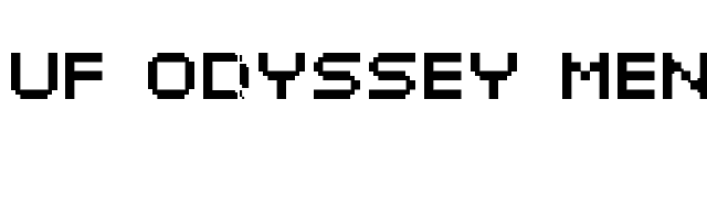 UF Odyssey Menu font preview