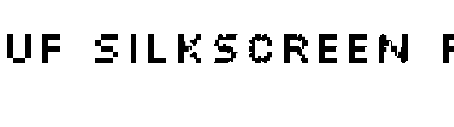 UF Silkscreen Remix E font preview