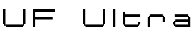 UF Ultra Regular font preview