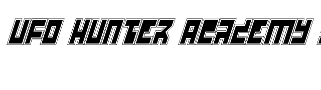 UFO Hunter Academy Italic font preview