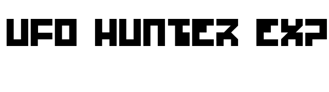 UFO Hunter Expanded font preview
