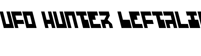 UFO Hunter Leftalic font preview